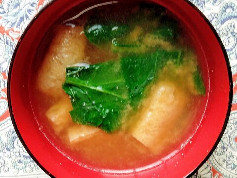 油揚げ・小松菜の味噌汁
